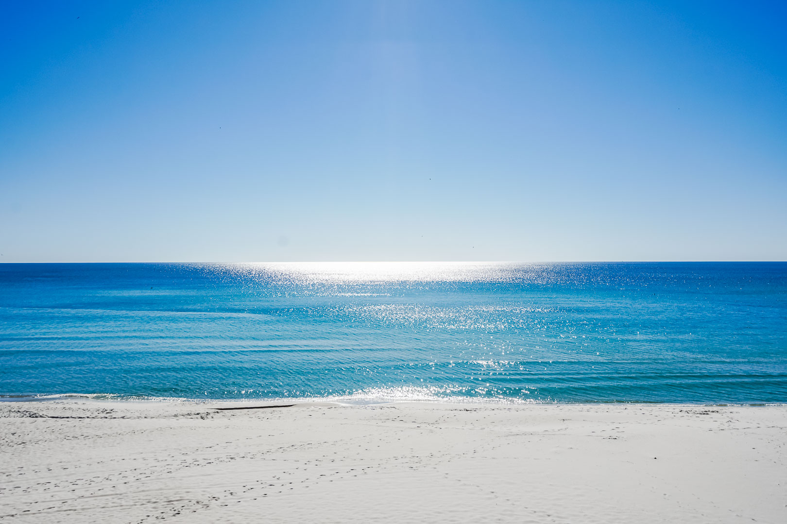 A pristine beach view from VRI's Panama City Resort & Club in Florida.